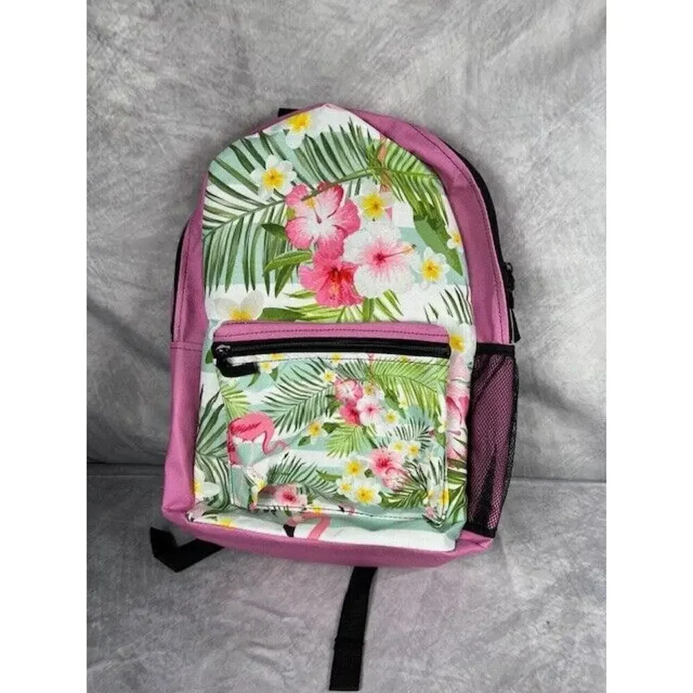 OOAK Backpack for School/Travel and Work with Padded Comfort, Pink Floral